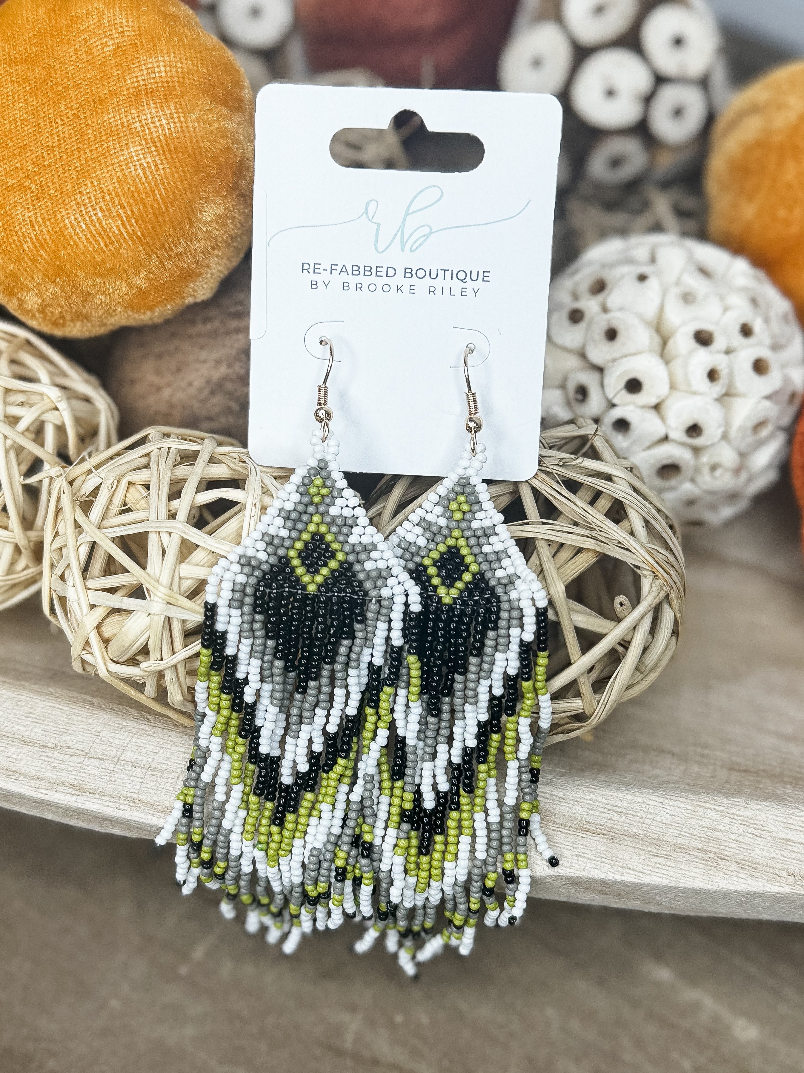 Dazzling Drizzle Earring - Olive