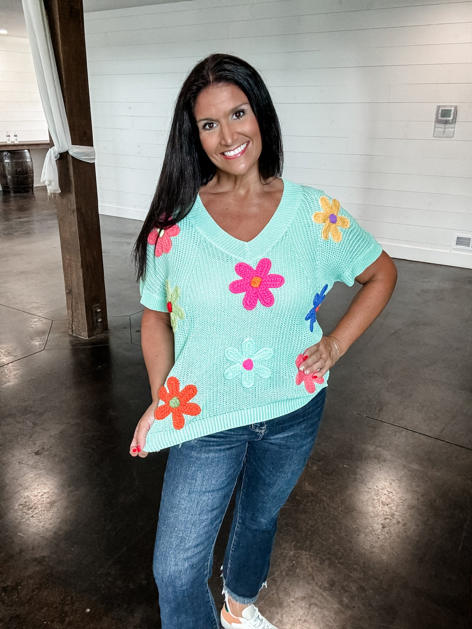 Floral Flirtation Sweater- FINAL SALE