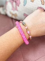 Up To You Bracelet Set - Pink