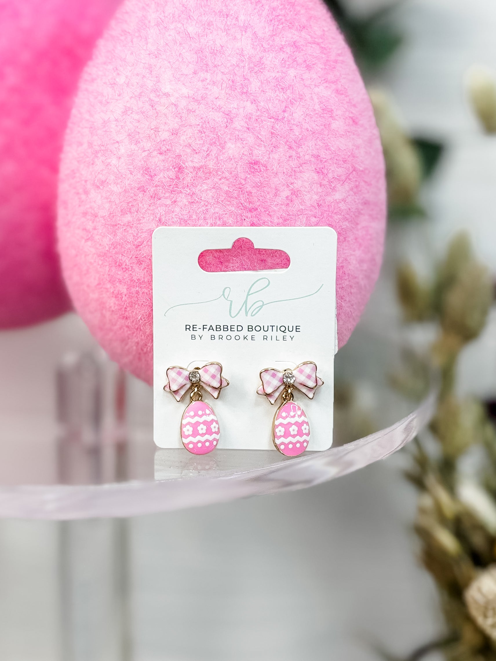 Egg Hunt Earrings - Pink