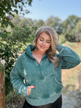 Cherished Reflections Pullover Top - Green