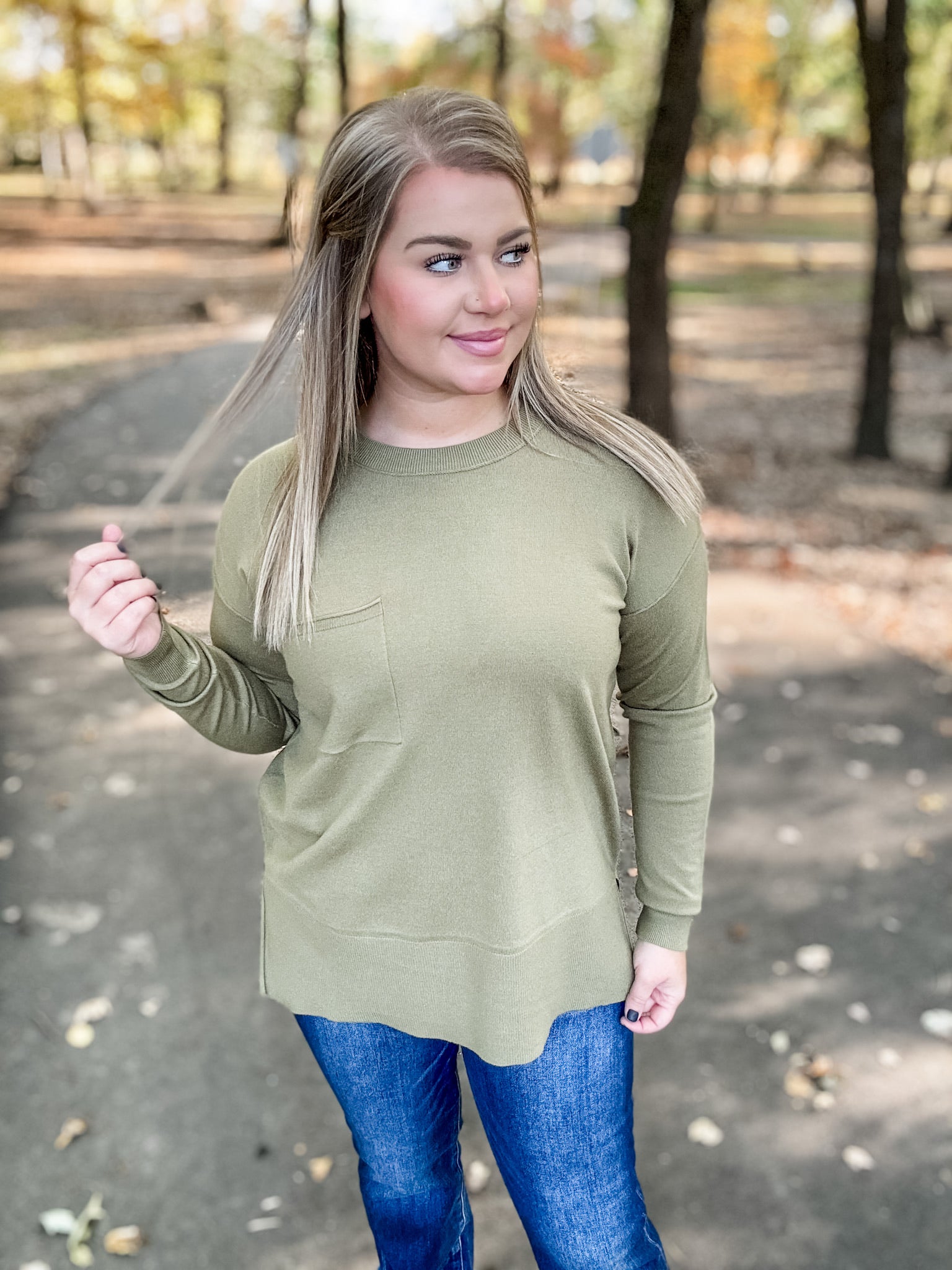 Cozy Companion Sweater - Olive