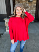 Haven Hug Sweater - Red