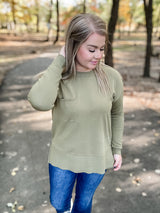 Cozy Companion Sweater - Olive