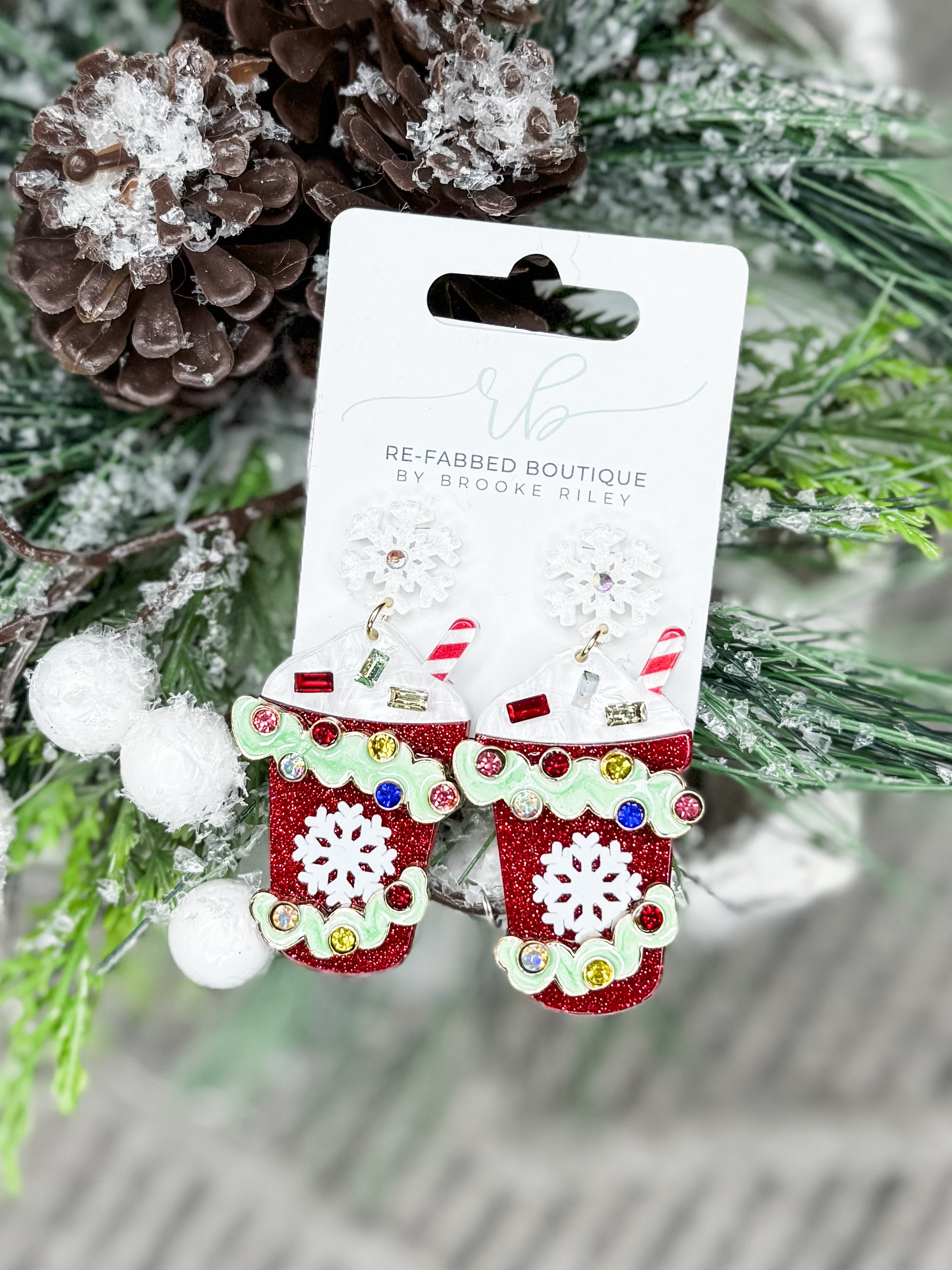 Christmas Latte Earring - Red