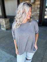 Tumbling Dice Top - Charcoal FINAL SALE