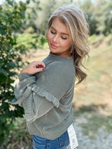 Adoring Glance Top - Olive