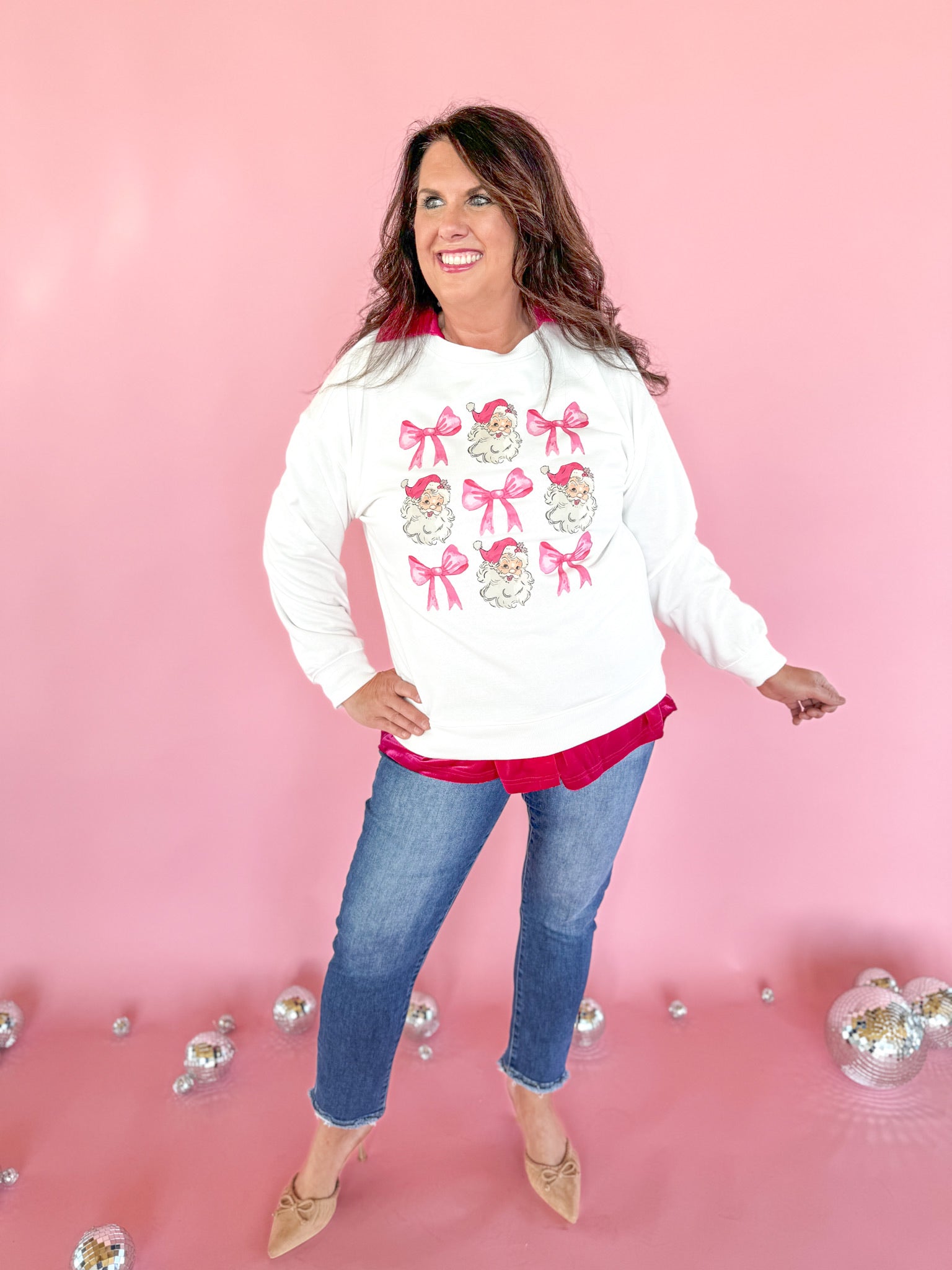 Jolly Bow Sweatshirt FINAL SALE