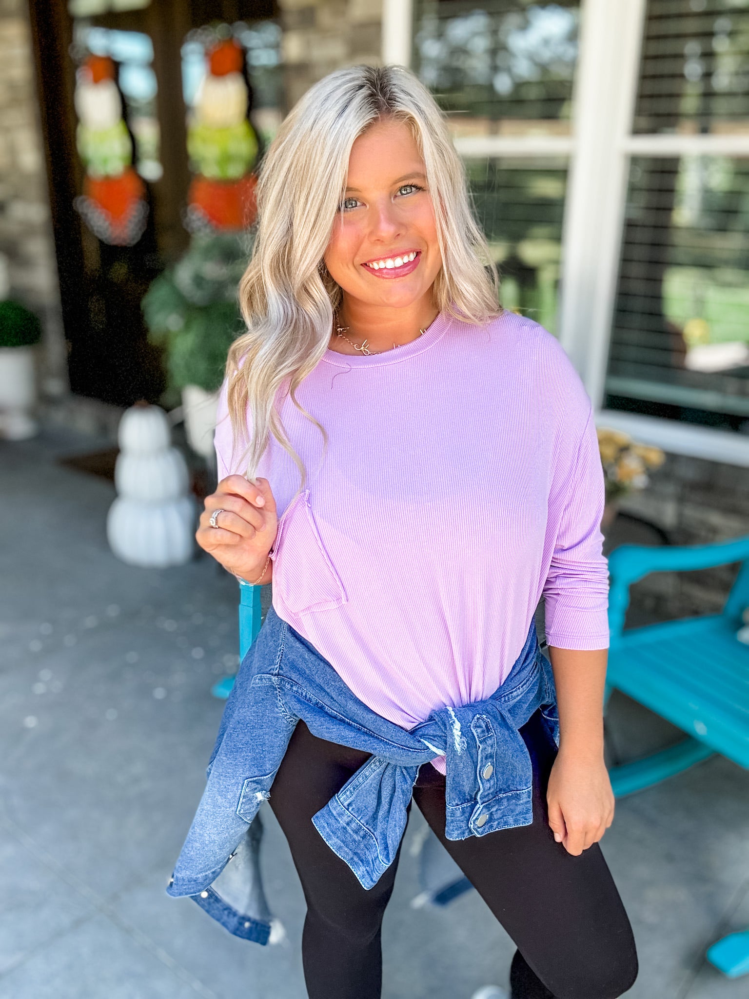 Harvest Heritage Top - Lavender