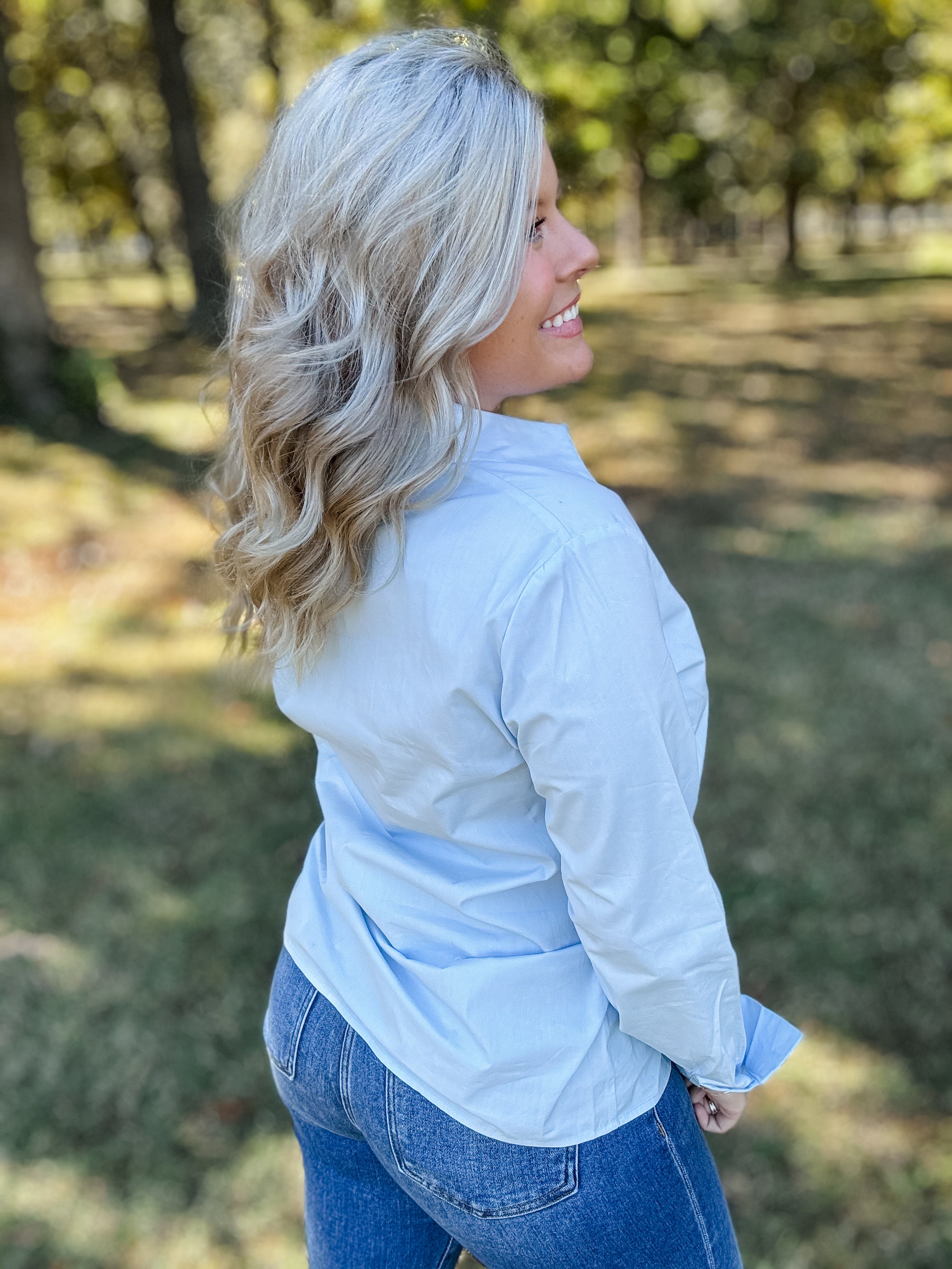 Refined Simplicity Top - Blue FINAL SALE