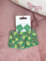 Kaleidoscope Earrings - Green