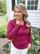 Fall Retreat Top - Wine FINAL SALE