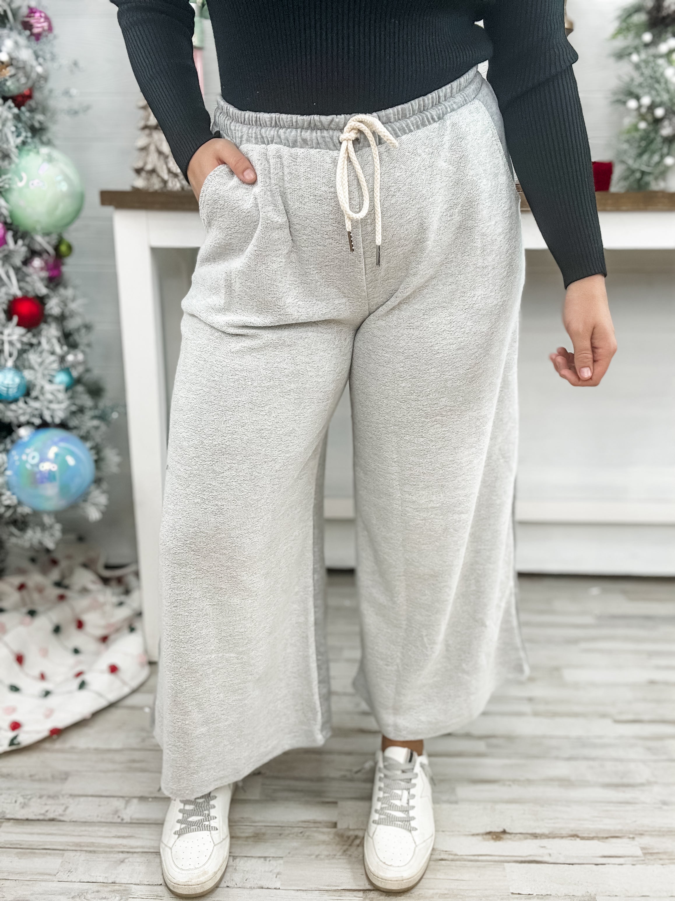 Contrast Comfort Sweatpants - Grey FINAL SALE