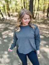 Raw Appeal Top - Charcoal FINAL SALE