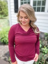 Fall Retreat Top - Wine FINAL SALE