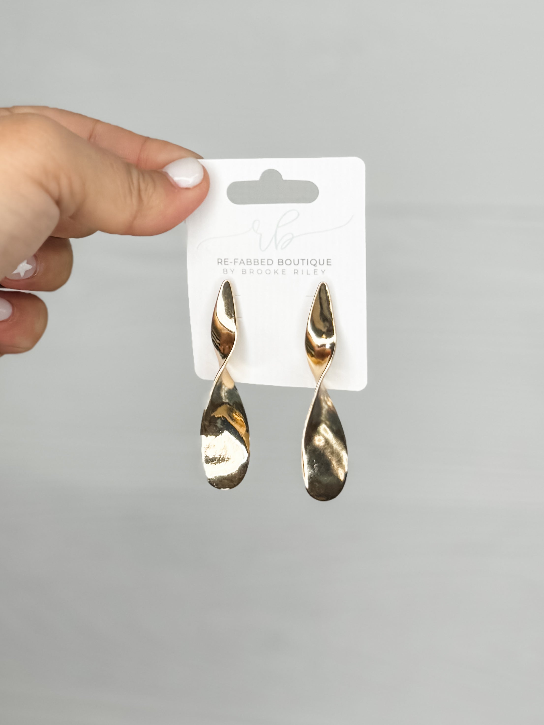 Twisted Gold Earring