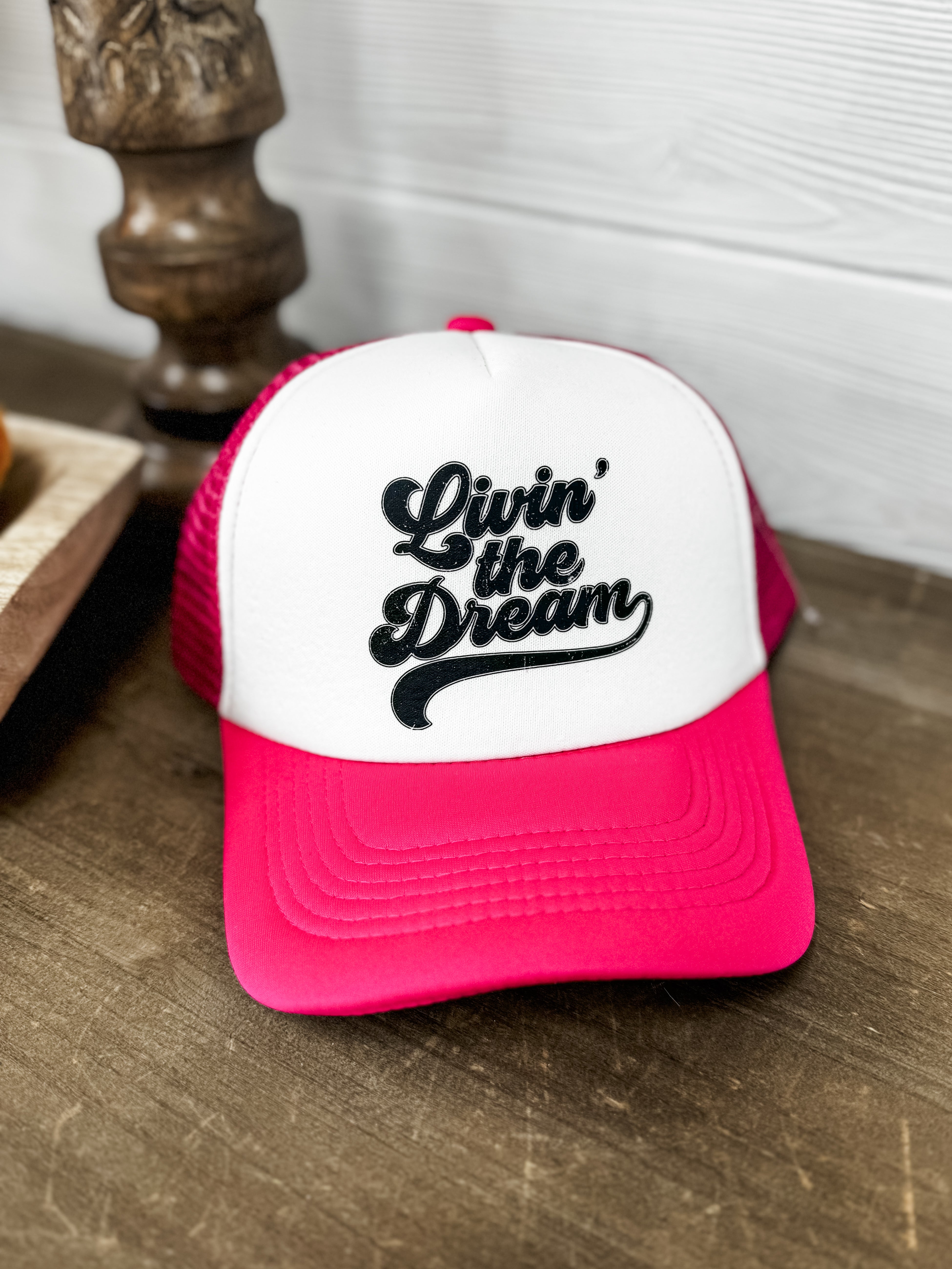 Livin' The Dream Trucker Hat - Pink