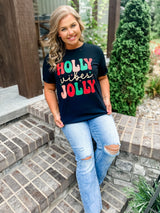 Holly Jolly Vibes Graphic Tee