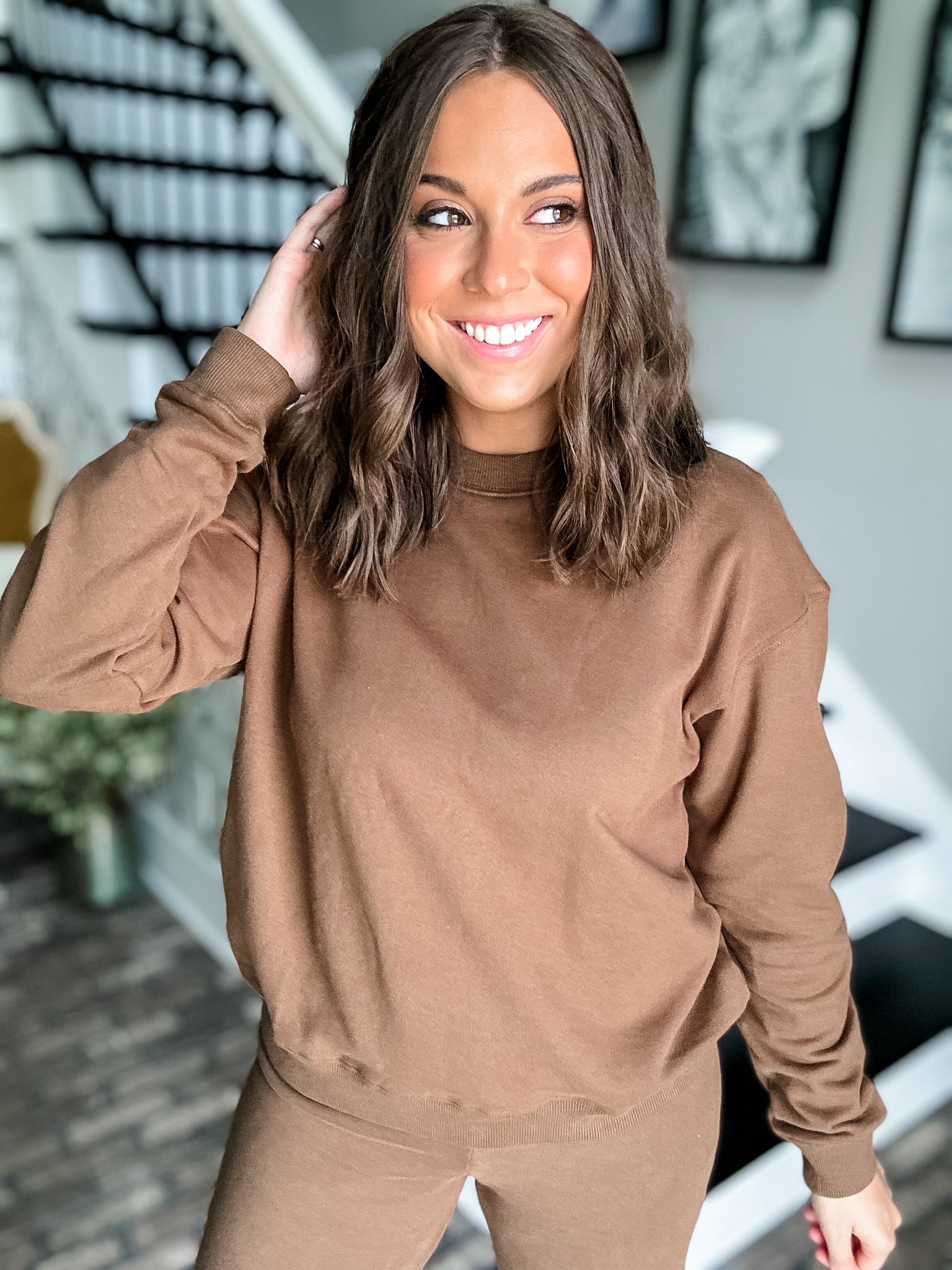 Feeling Cozy Sweatshirt - Brown