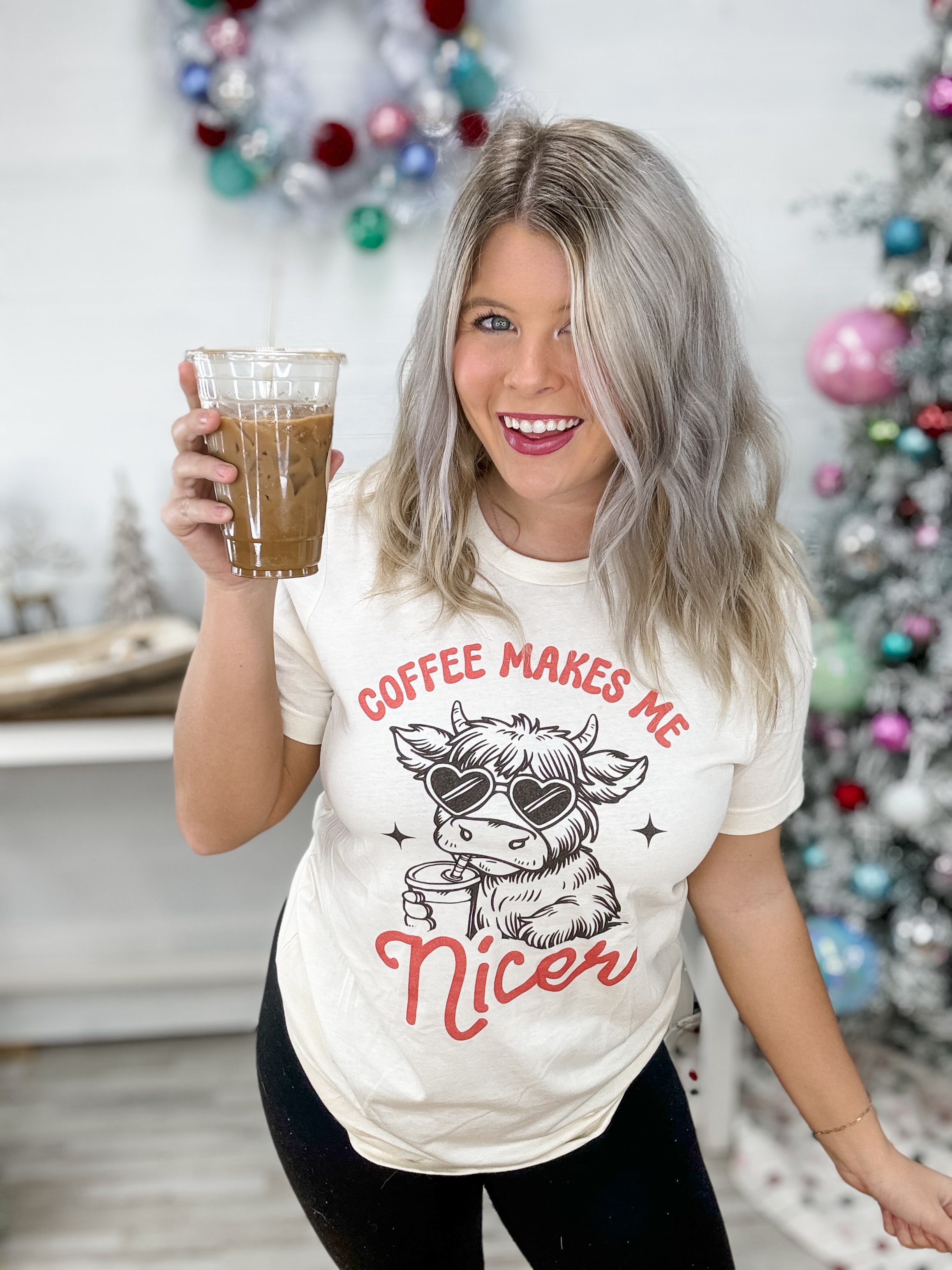 Coffee Makes Me Nicer Graphic Tee