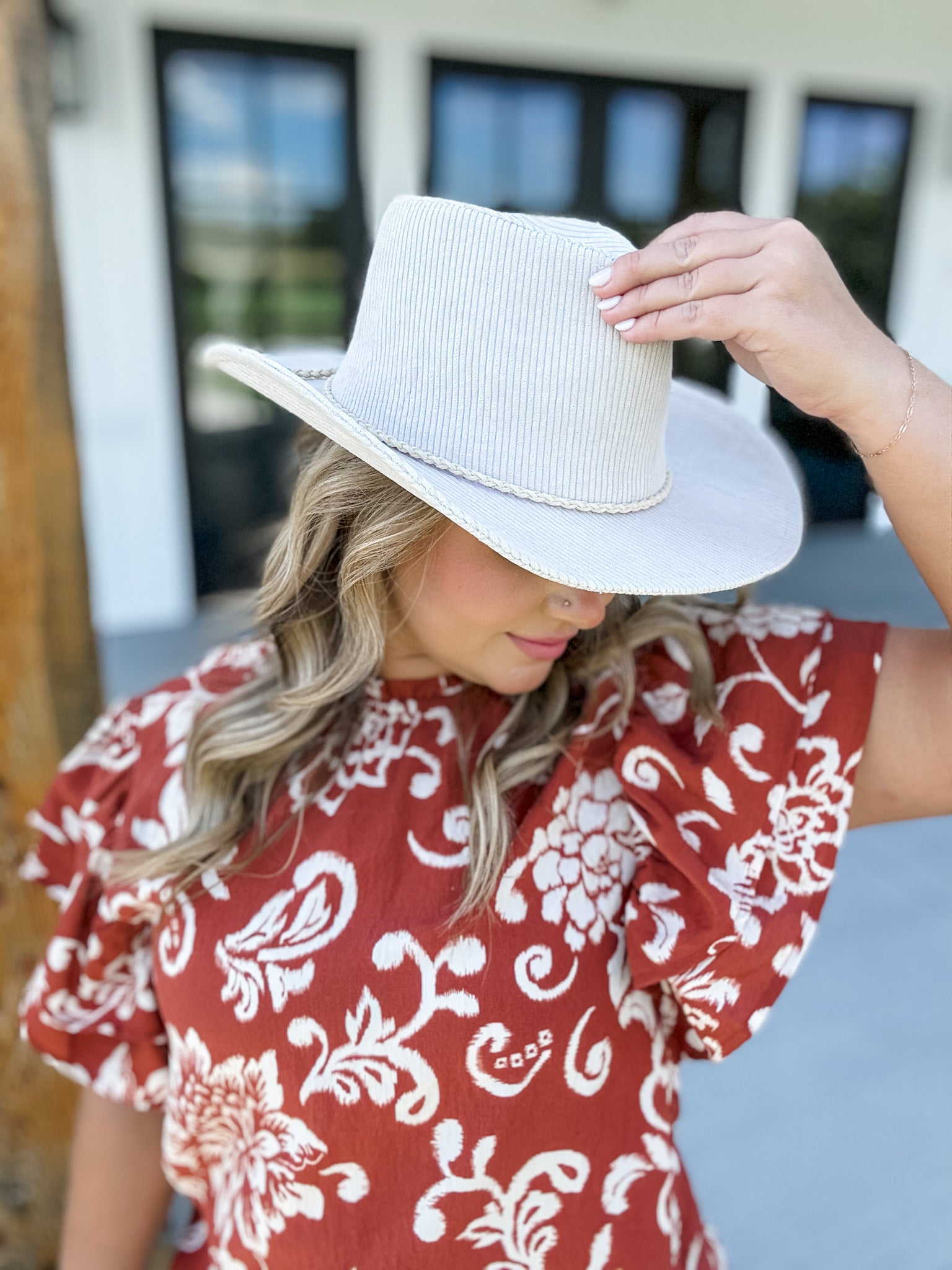 Western Cowboy Panama Hat - Ivory