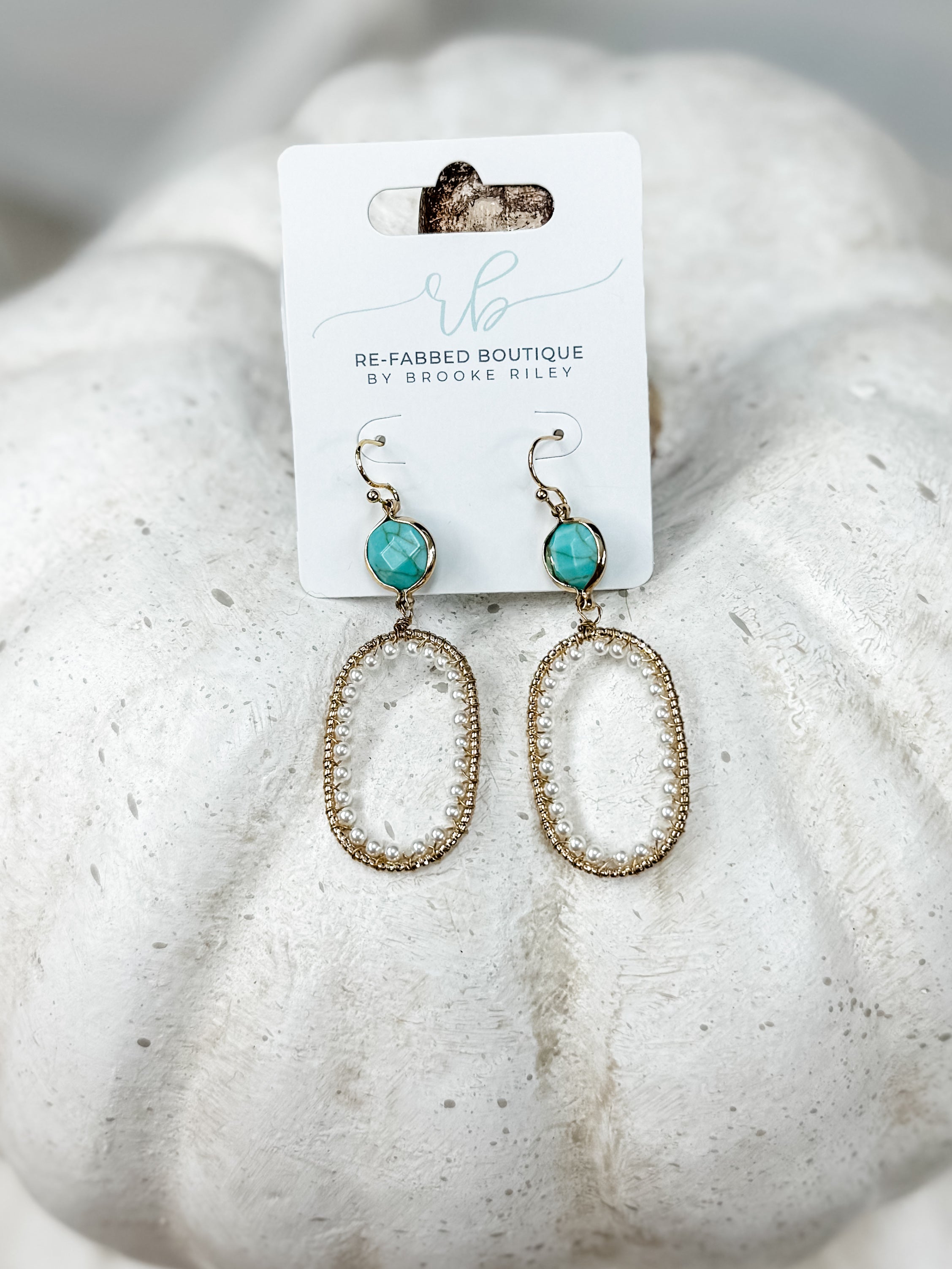 Turquoise Pearl Fun Earring FINAL SALE