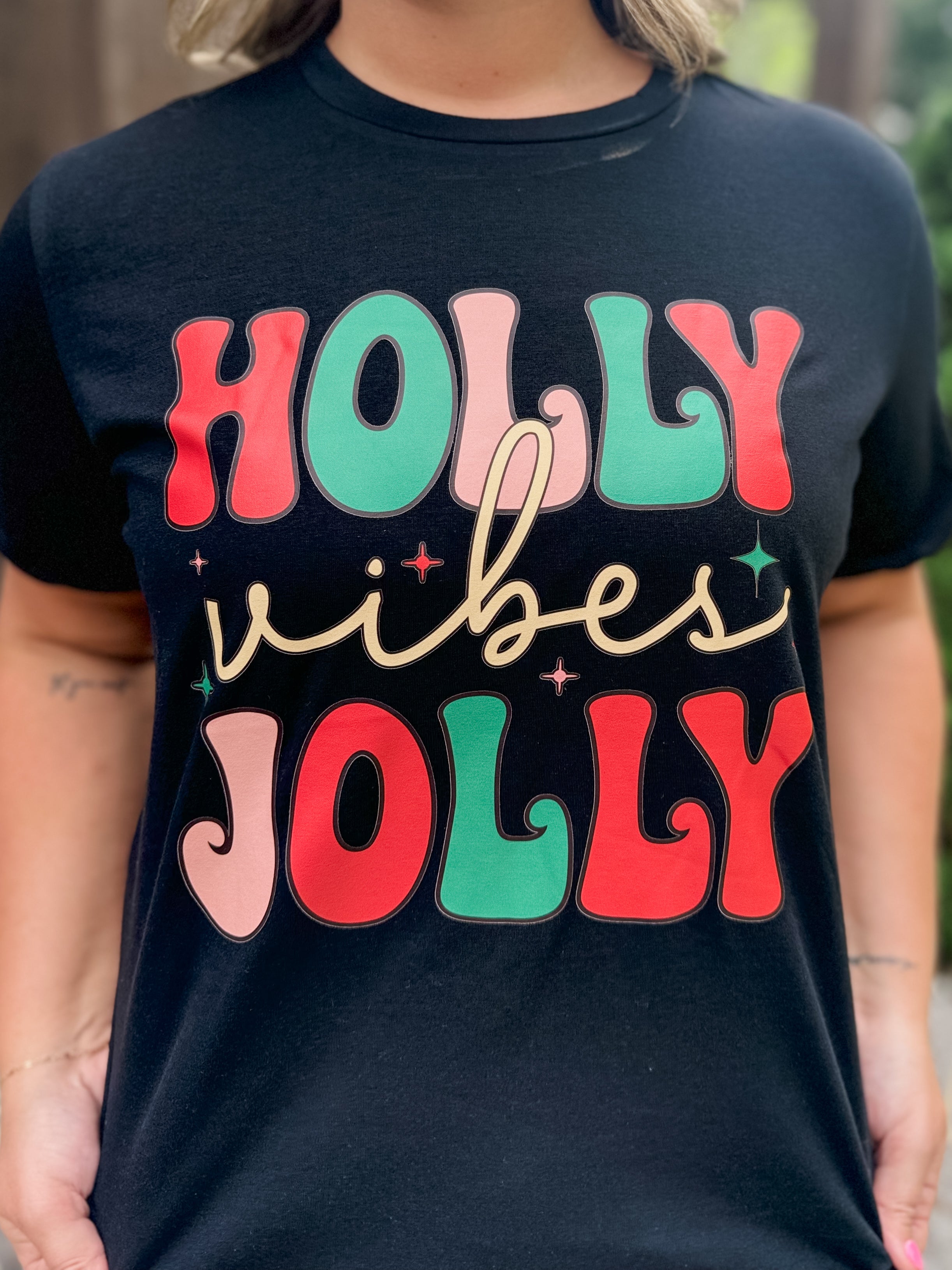 Holly Jolly Vibes Graphic Tee