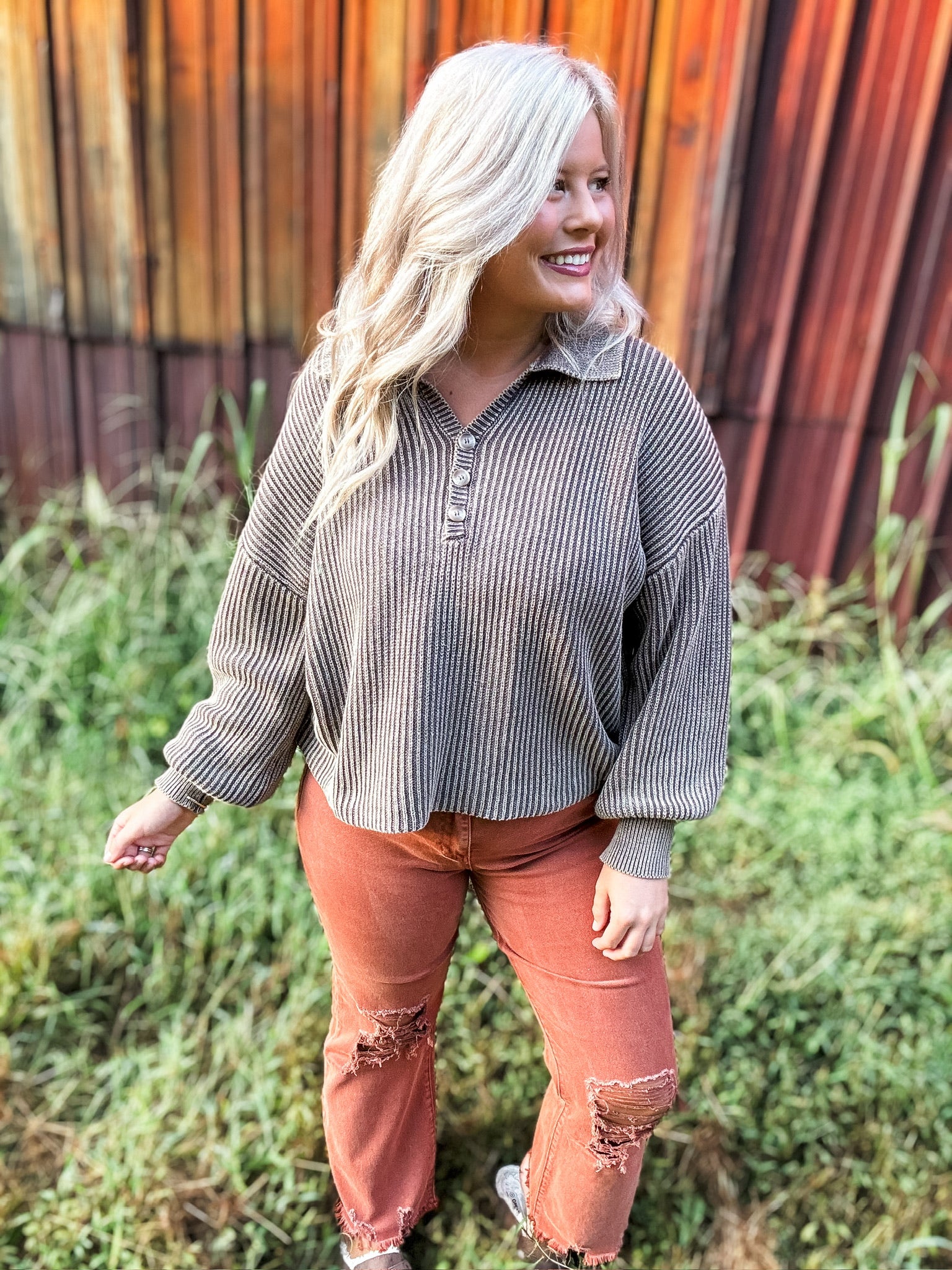 Forget Me Not Sweater - Brown