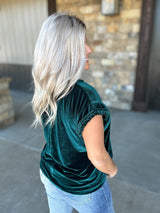 Velvet Cheer Top - Emerald FINAL SALE