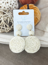 Natural Circle Earring - Ivory