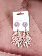 Fringe Fiesta Earrings - Purple