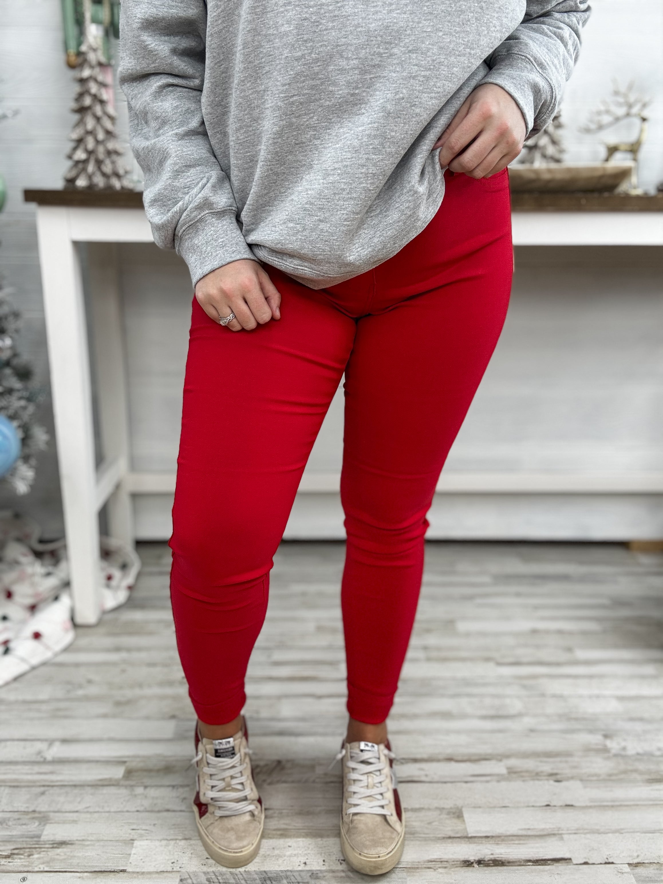 Daisy Dawn Jeans - Red