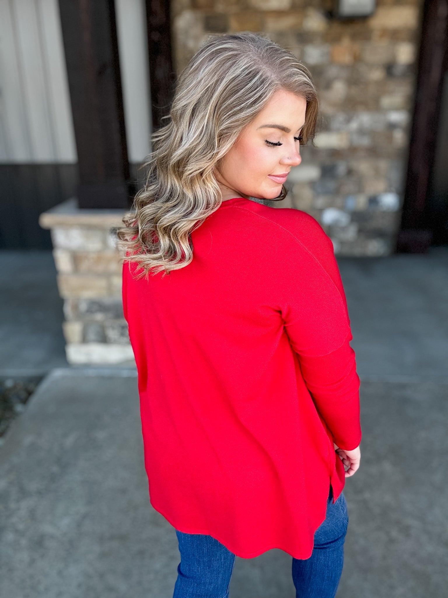 Haven Hug Sweater - Red