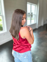 So Dreamy Cami - Burgundy FINAL SALE