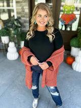 Sweater Weather Cardi - Brick FINAL SALE