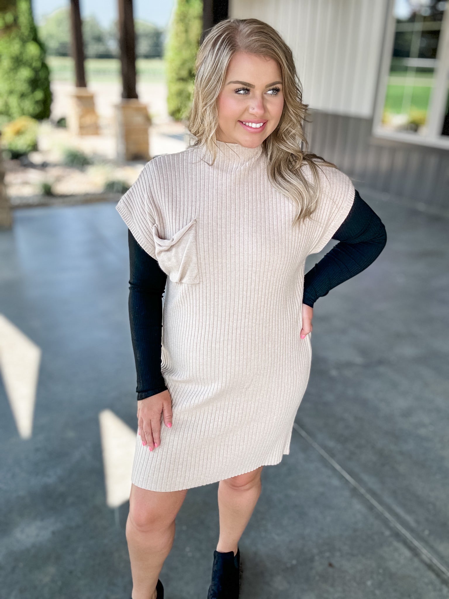 Make It Magical Dress - Taupe FINAL SALE