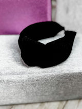 Velvet Knot Headband - Black