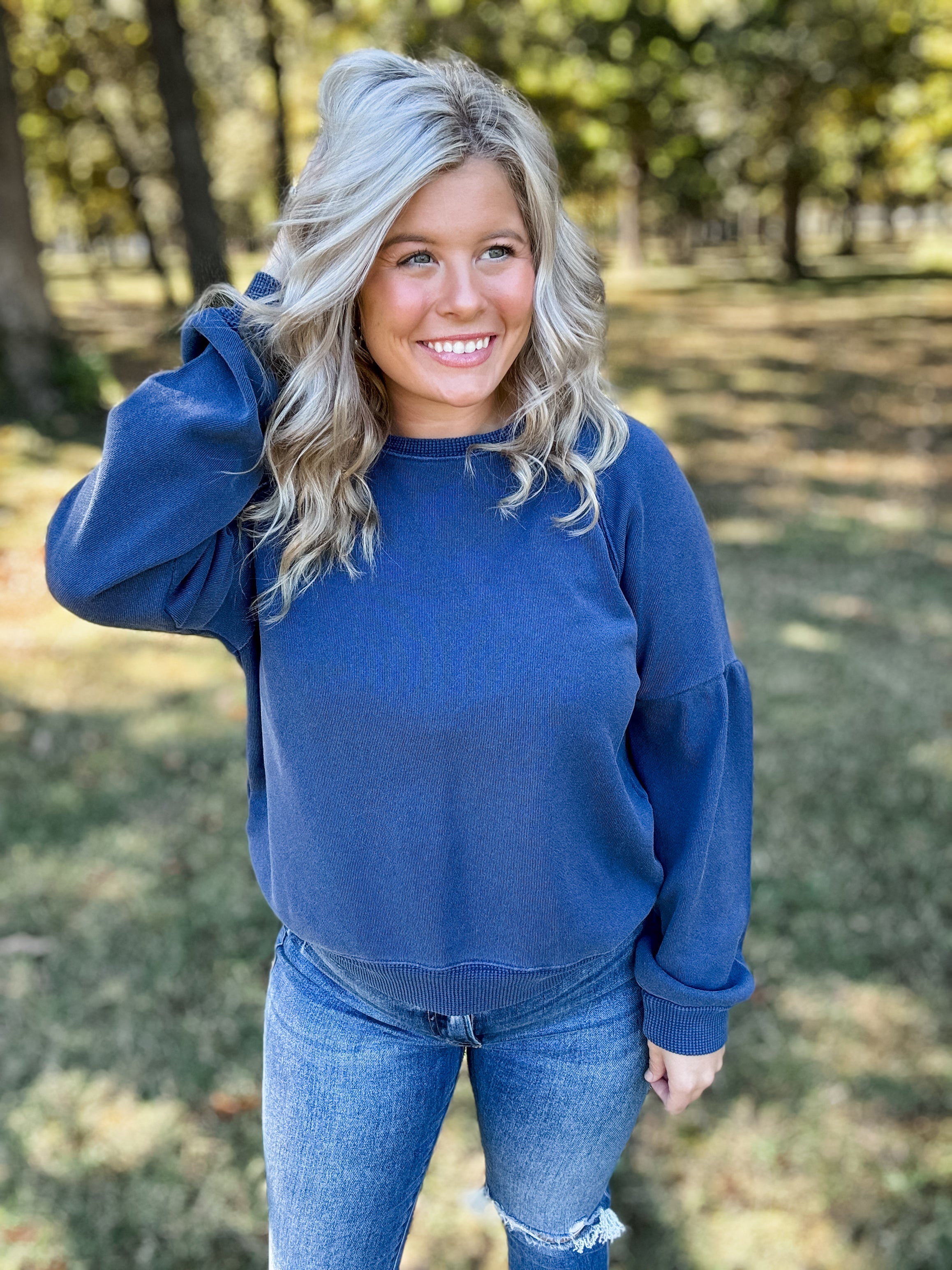 Color Drift Sweatshirt - Navy FINAL SALE