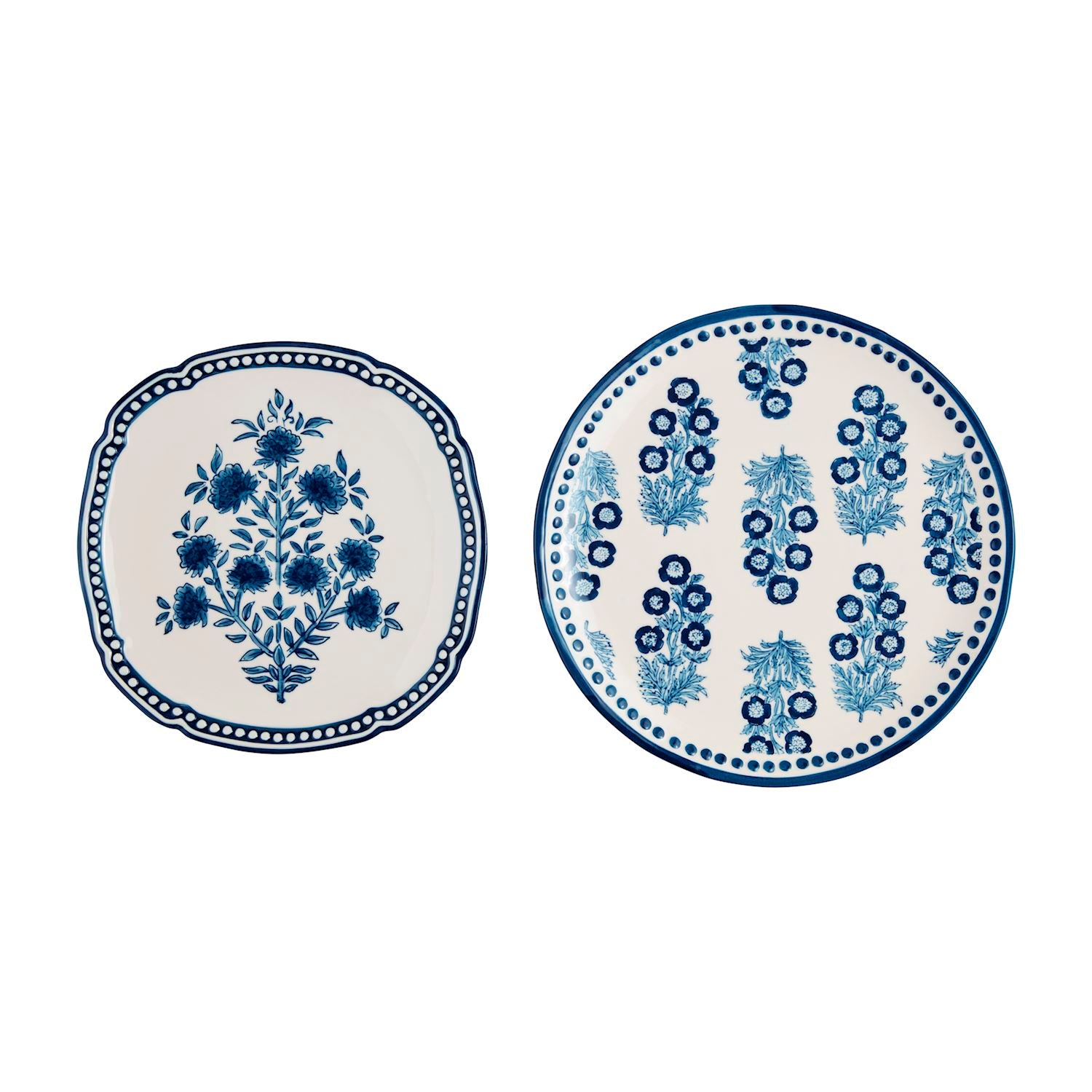 Mud Pie Block Print Nested Platter Set