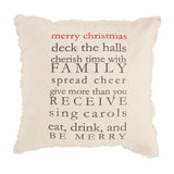 Mud Pie Merry Christmas Rules Pillow