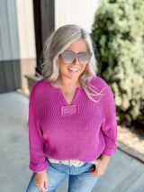 Canyon Echo Sweater - Berry FINAL SALE