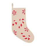 Mud Pie Candy Cane Beaded Stocking