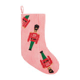 Mud Pie Nutcracker Beaded Stocking