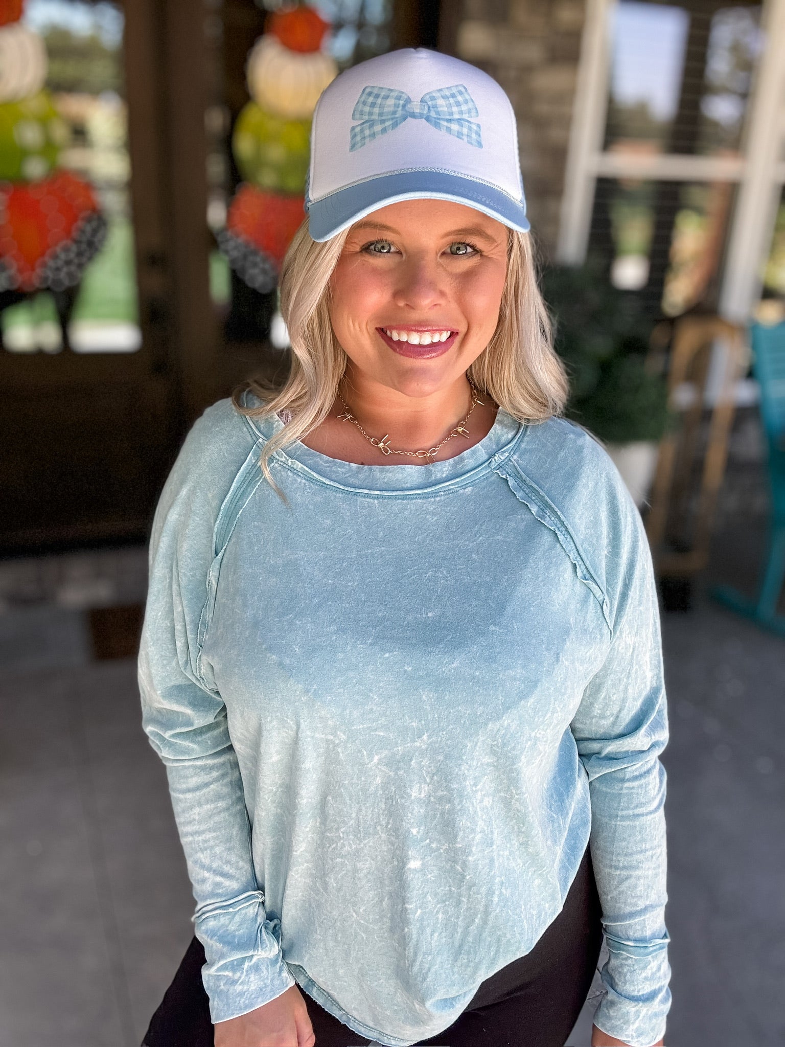 Cherish Every Morning Top - Teal FINAL SALE