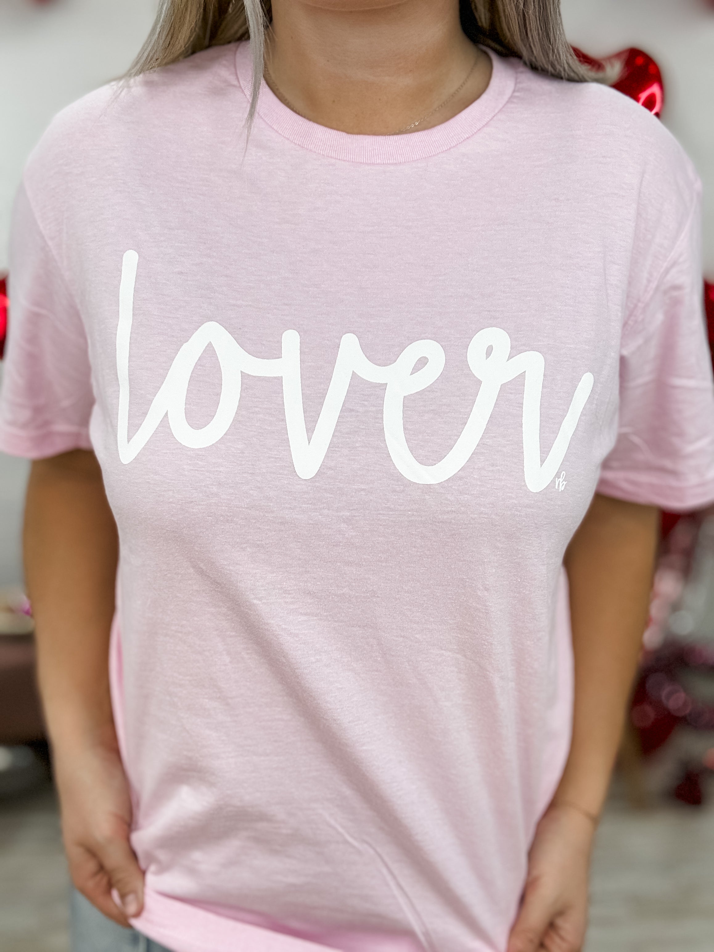 Pink "Lover" Graphic Tee