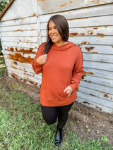 Hint Of Autumn Sweater - Rust FINAL SALE