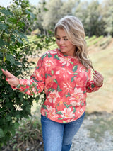 Happy Blossoms Top - Red