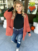 Sweater Weather Cardi - Brick FINAL SALE