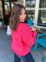 Rustling Leaves Sweater - Magenta