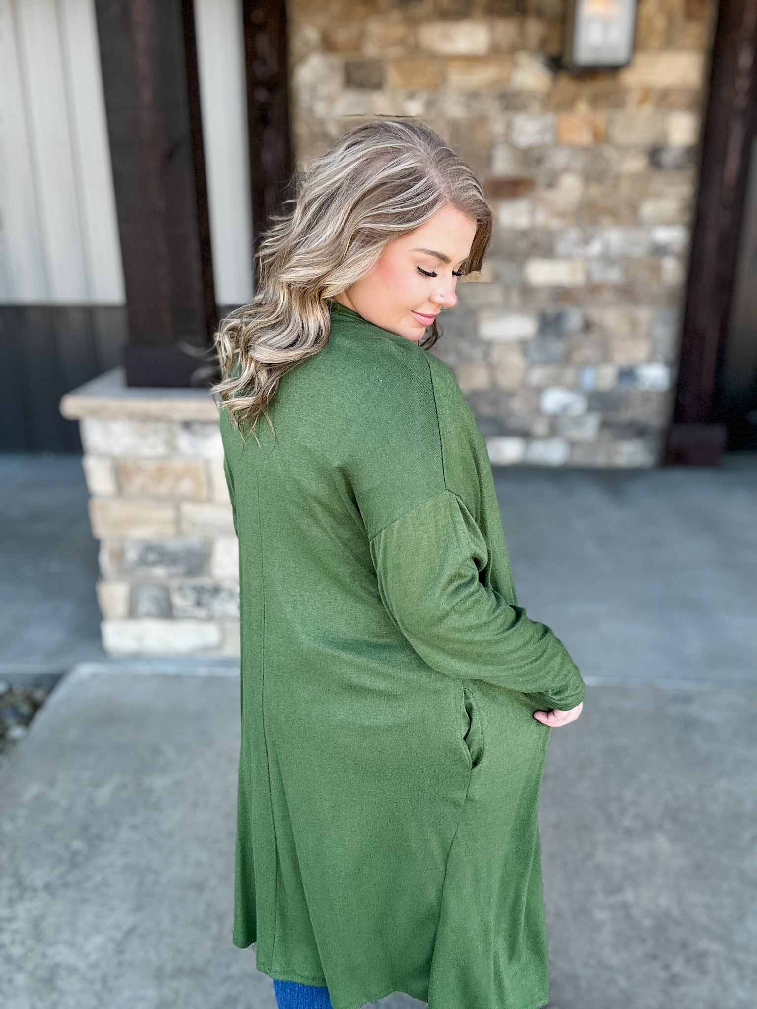 Luxe Layer Cardi - Olive